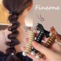 ราคา ยางรัดผมสำหรับผู้หญิงมัดผมสายโทรศัพท์ที่คาดผมไข่มุกโบว์เครื่องประดับผมใหม่ยางมัดผมหางม้า (20285335516)