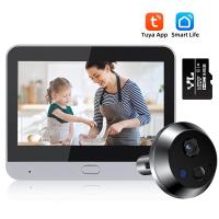 ราคา Holollarm Smart Tuya กล้องตรวจจับอัตโนมัติ1080P 2 4G กล้องตาแมวเครื่องดูประตูดิจิตอลวิดีโอกริ่งประตูขนาด4 3นิ้ว (20999721841)