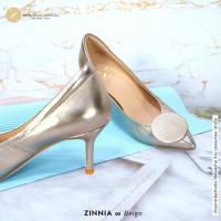 ราคา ทรงปกติ เปลี่ยนไซส์ได้ ไม่รับคืน Zenachoo รุ่น Zinnia สูง 3 นิ้ว รองเท้าหนังแกะแท้ หน้ากว้างไม่บีบเท้า หนังนิ่มมาก (20020663345)