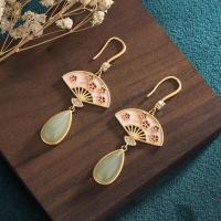 ราคา Her Lab Jewelry สไตล์จีนโบราณ2023ผู้หญิงต่างหูชุบทองต่างหูแฟชั่นหยก Hetian (19580781859)