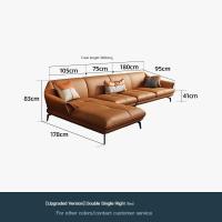 ราคา Bunise โซฟาหนังแท้ โซฟาสำนักงาน โซฟาหนังแท้ โซฟาหนัง 5ที่นั่ง มีพนักพิง เบาะนุ่ม โซฟา LShape R1069 285 x 178 x 83cm (20043463667)