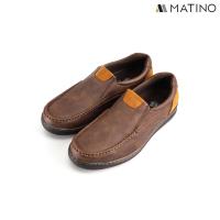 ราคา MATINO SHOES รองเท้าหนังชาย รุ่น MC S 7805 BLACK COFFEE (17288654794)