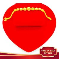 ราคา สร้อยข้อมือทอง เครื่้องประดับ ทองเหมือนแท้ ลายบล็อกขั้นบอลตัดลาย น้ำหนัก2บาท มีความยาวให้เลือก ชุบทองคำแท้ 24K สินค้าขายดีพร้อมส่ง (923250056)