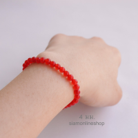 ราคา JADE หยกแดง เลือกขนาดเม็ดหินได้ 4 12 มม หินแห่งการขจัดความโกรธ สร้อยข้อมือหยกแท้ by siamonlineshop (331381815)
