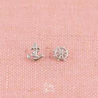 ราคา Pretty Moment ต่างหูเงิน สมอเรือ ต่างหู ตุ้มหู 925 มินิมอล ของขวัญ (16437833508)
