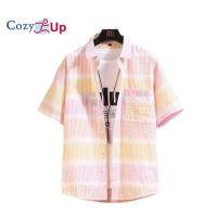 ราคา เสื้อมีกระดุมเสื้อเชิ้ตผู้ชายเสื้อเชิ้ตลายสก๊อตเสื้อแขนสั้นลายสก๊อตสีฟ้าอ่อนสีฟ้า สีขาวสีเขียวน้ำเงินเสื้อฤดูร้อน (17718186637)