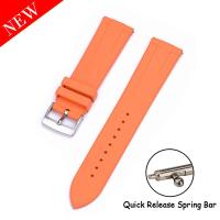 ราคา ใหม่ FKM สายนาฬิกายาง Universal สายนาฬิกา22มม 22มม Quick Release Pin สายนาฬิกากันน้ำยางนุ่มกีฬาสายคล้องคอสำหรับผู้ชายและผู้หญิง (14883593897)