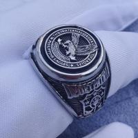 ราคา แหวนนกอินทรีสำหรับผู้ชายแท่งสแตนเลสสตีลแหวนวัวขนาด7 13 (20534582230)