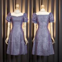 ราคา พร้อมส่ง LUXURY707 เดรสสั้นกลิตเตอร์วิบวับ แขนตุ๊กตา ทรงอกหัวใจ LX9568 (13527241323)