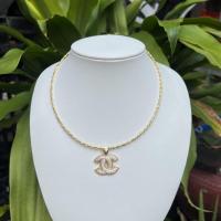 ราคา โชกเกอร์ 2 เส้นเกลียว จี้ชาแนลเพชรใหญ่ งาน 18K จี้ฝังเพชรcz ยาว18นิ้ว บริการเก็บเงินปลายทาง (16005373986)