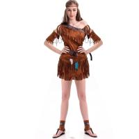 ราคา M XL ป่าพื้นเมืองชุดการแสดงของนายพรานหญิง ชุดคอสตูมฮาโลวีนยุคกลาง Cos ชุดพื้นเมืองอเมริกัน (18731305186)
