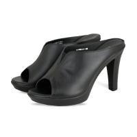 ราคา Pierre Cardin รองเท้าผู้หญิง รองเท้าส้นสูง รองเท้าส้นสูงแบบเปิดส้น นุ่มสบาย ผลิตจากหนังแท้ สีดำ รุ่น 31PS804 (19268135978)