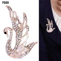 ราคา PDBH เข็มกลัดพลอยเทียมรูปหงส์เข็มกลัดคริสตัลรูปสัตว์เครื่องประดับ (12514936954)