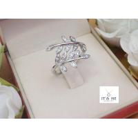 ราคา แหวนเงินแท้92 5 ใบมะกอกประดับเพชร cz เสริมดวงในด้านการงาน การเรียน ความรัก (13621082734)