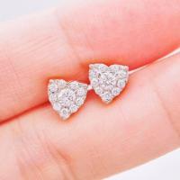 ราคา พร้อมส่ง ต่างหูหัวใจเพชรแท้ ทองคำแท้9K ทอง37 5 เพชรแท้น้ำ100 เบลเยี่ยมคัต 9KPE90 (18264586396)
