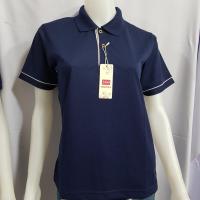 ราคา SAMPOLO NA เสื้อโปโลสีกรมปกขลิบขาว ชายมีกระเป๋า หญิงไม่มีกระเป๋า เสื้อคอปกสีกรม (8081655812)