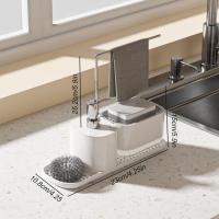 ราคา เครื่องจ่ายสบู่เหลวแบบอัตโนมัติขวดกดสบู่กล่องเก็บแปรงฟองน้ำเครื่องจ่ายสบู่แบบกดเองอุปกรณ์ในห้องครัว (20599764111)