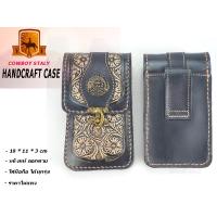 ราคา ซองหนังมือถือ เคสมือถือวินเทจ หนังแท้งานแฮนด์เมด แบบร้อยเข็มขัด VINTAGE BAG CASE ส่งไวจากไทย (19189237966)