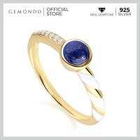 ราคา Gemondo แหวนเงินแท้ 925 Sterling Silver ประดับลาพิสลาซูลี Lapis Lazuli และโทแพซไร้สี Colorless Topaz แหวนพลอยแท้ (13199077143)