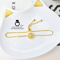 ราคา สร้อยข้อมือแฟชั่น B161 ไซต์ฟรี รูดปรับขนาดได้ สร้อยข้อมือทองไมครอน สร้อยข้อมือสวยๆ ทองสวย ทองชุบ (13945544494)