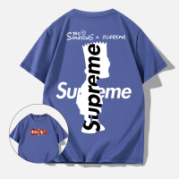 ราคา แขนสั้นพิมพ์ลายสตรีทแขนสั้นชายทรงหลวมสไตล์ Supreme (19830112662)