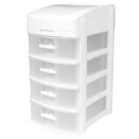 ราคา ชั้นลิ้นชักเล็ก พลาสติก 4 ชั้น สีขาว (12488664436)