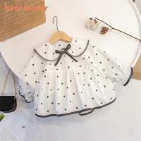 ราคา เสื้อคอลายหมีสำหรับเด็กผู้หญิงเสื้อแขนยาวลายจุดตุ๊กตาหมีลีดเดอร์ (20697189278)