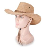 ราคา 05X4 หมวกคาวบอยปีกกว้าง Western American Cowboy Hats ทรงวินเทจ มีเชือกคล้องคอ (16435912644)