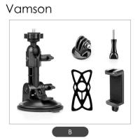 ราคา Vamson for GoPro Hero 10 9 8 Suction Cup Mount Window Car Mount with Phone Holder for DJI Osmo Action for Insta360 Accessories (19218143823)