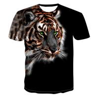 ราคา เสื้อยืดพิมพ์ลายหัวเสือของผู้ชายเสื้อทรงหลวมลำลองแขนสั้นพิมพ์ลายสัตว์แฟชั่นฤดูร้อนปี3D (10222165844)