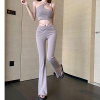 ราคา Set 2 ชิ้น สไตล์เกาหลี เสื้อครอป กางเกงขายาวทรงสวย มีสีดำ สีเทา ให้เลือก สินค้ามีพร้อมจัดส่งค่ะ (18832570154)