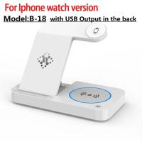 ราคา 15W ทำงานร่วมกับ iPhone 14 13 12 Samsung S22 S21 Galaxy Apple Watch 8 7 6 5 4 In 1พับได้โทรศัพท์นาฬิกาชุดหูฟังที่ชาร์จแบบไร้สาย (20861918283)
