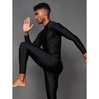 ราคา Rashguards กางเกง เสื้อแขนยาวผู้ชาย Rash ชุดว่ายน้ำการ์ดยาวกางเกงว่ายน้ำชุดว่ายน้ำดำน้ำชุดว่ายน้ำดำน้ำครีมกันแดดป้องกัน UV แมงกะพรุนท่อง Beachwear Black Lycra สีเทาด้าย (5079218717)