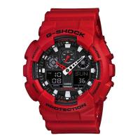 ราคา Original G Shock GA100 Men Sport Watch จอแสดงผลแบบ Dual Time 200M กันน้ำกันกระแทกและกันน้ำ World Time LED Auto Light นาฬิกาข้อมือกีฬาพร้อมการรับประกัน 2 ปี GA 100B 4A สีแดง คลังสินค้าพร้อม (1550348103