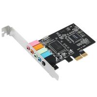 ราคา PCIe การ์ดเสียง5 1 PCI Express Surround 3D การ์ดเสียงสำหรับ PC สูง Direct Sound Performance ตัวยึด (8203886094)