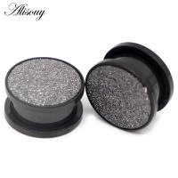 ราคา Alisouy 2PC Glitter ทองคำสีกุหลาบ เงินหูปลั๊กสกรู PiercingTunnel ที่ขยายรูเจาะหูแบบใสอัญมณีประดับร่างกายเนื้ออุโมงค์ต่างหู (8625319359)