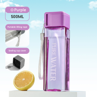 ราคา Square Water Bottle Simple Water Bottle Leak proof Sport Bottle Heat resistant Plastic Bottle Personalized Water Bottle (20457946031)