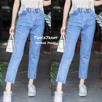 ราคา TwiceJeans กางเกงยีนส์ ยีนส์ทรงบอยเรียบ สียีนส์ฟอกสโนว (15979161833)