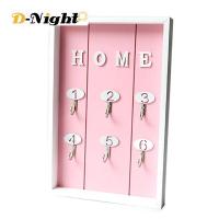 ราคา D Nightที่แขวนติดฝาผนังที่แขวนกุญแจไม้พร้อมที่แขวนติดผนัง6ตะขอ (5134252685)