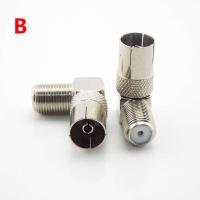 ราคา RF male Female to TV Male Female Connector Adapter Coaxial 90 Degree Right Angle Straight TV F TV SAT F TYPE WB6 (17097224092)