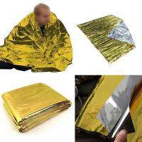 ราคา 1pc 130x210cm 140x210cm 160x210cm Outdoor Hiking Kits Camping Waterproof Emergency Mylar Survival Rescue Blanket Foil Thermal Heat First Aid (19582860402)