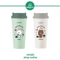 ราคา LocknLock ล็อกเอ็นล็อก กระบอกน้ำเก็บอุณหภูมิสีเขียว LINE Friends Energetic Tumbler รุ่น LHC4279LF ความจุ 540 มล (17961544508)