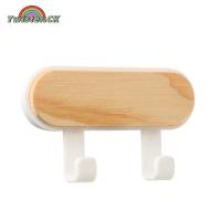 ราคา Twister CK SUPO Depot Wall Hook Household Hanger Wood Decoration with Self Adhesive Sticker Nail Free White Series (20355432050)