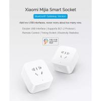 ราคา Original Xiaomi mijia Smart Socket Plug Dual USB with Bluetooth Gateway WIFI Socket Power Adapter Wireless Remote by APP mi home (14029510934)