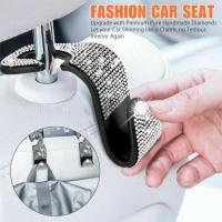 ราคา 1 Pcs Car Back Seat Hook Bling Rhinestones Crystal Handbag Headrest Hanger Car Accessories Car Clips Seat Back Hooks (8933121750)