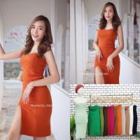 ราคา เดรสเกาะอกผ่าหน้า Breezy Dress รุ่นนี้ใส่ทรงสวยมาก แนะนำเลยค่า ป้ายmadeben (17715094551)