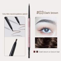 ราคา ดินสอเขียนคิ้วกันเหงื่อกันน้ำปากกา Brow แบบสองด้านอุปกรณ์แต่งหน้าเครื่องสำอางคิ้วติดทนนานมี5สี (13692693825)