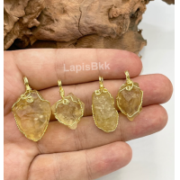 ราคา Natural Libyan Desert Tektite Pendant in Golden Wire wrape for men and women (17122460073)