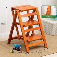 ราคา XINLANYASHE เก้าอี้บันไดไม้แข็งแบบพับได้เก้าอี้บันไดบันไดชุดอาหารแบบเรียบบนบาร์อเนกประสงค์ในร่มทำจากเก้าอี้สำหรับปีน (20000862334)