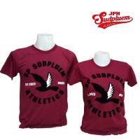 ราคา เสื้อยืด สกรีน กำมะหยี่ พรีเมียม ลาย Athletics ราคาต่อ 1 ตัว แยกตามไซส์ (15064733910)